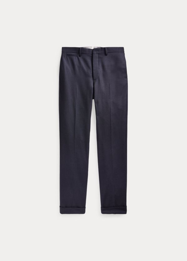 Pantalones De Traje Ralph Lauren Hombre Azul Marino - Slim Wool - TFNRI9132
